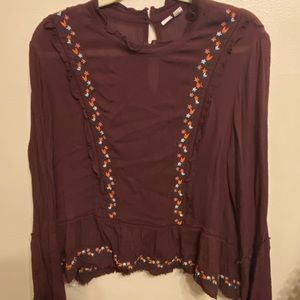 Melrose and Market Maroon Top